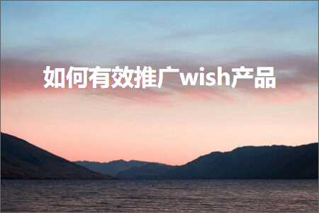 璺ㄥ鐢靛晢鐭ヨ瘑:濡備綍鏈夋晥鎺ㄥ箍wish浜у搧